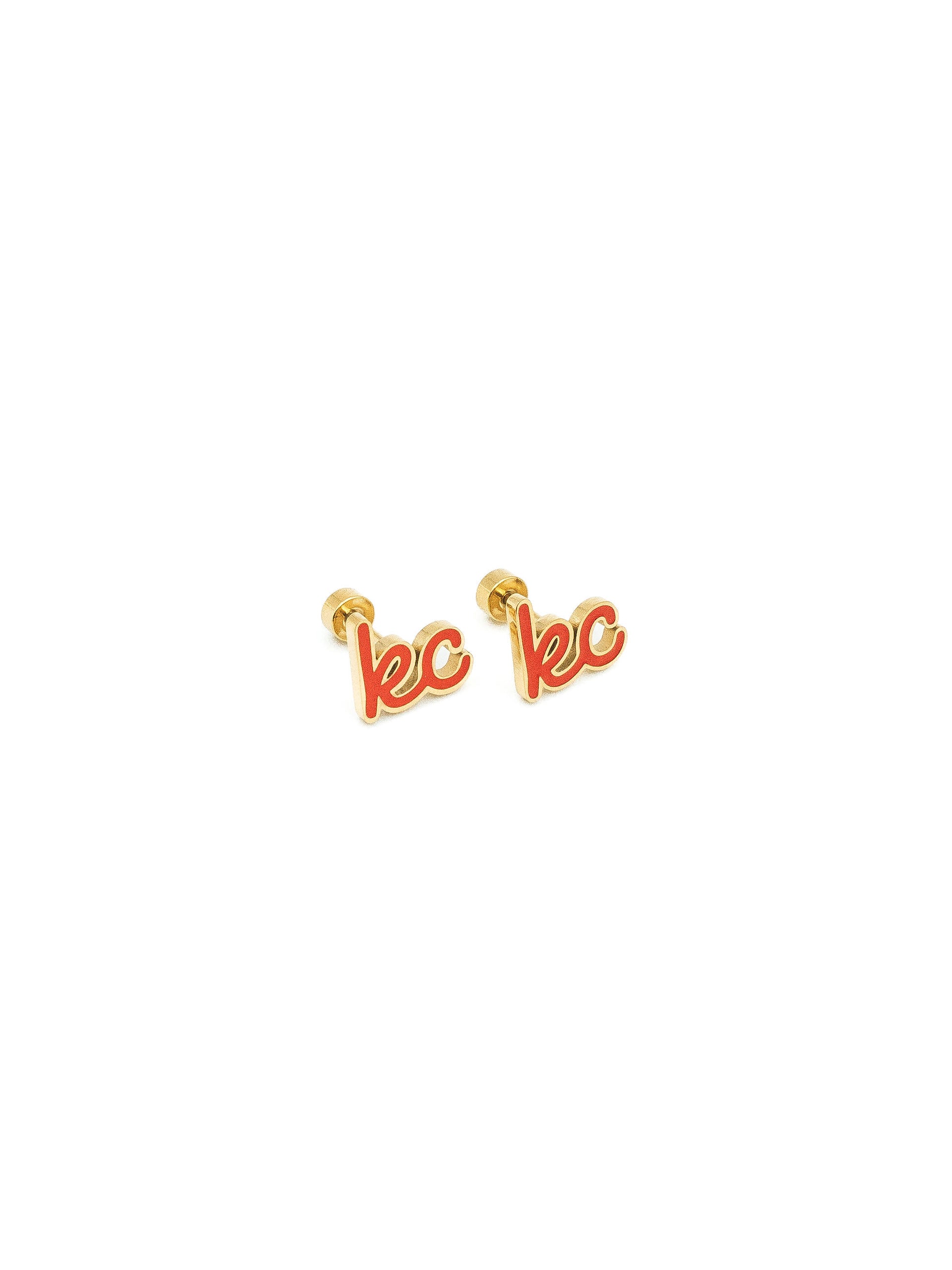 Kansas City Red Script KC Studs