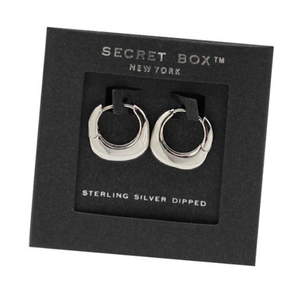 Secret Box NY 14k Gold Dipped Thick Huggie Hoop Earrings
