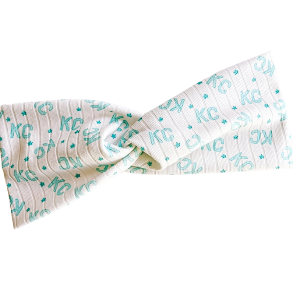 Evie Pearl Kansas City Teal Twisted Turban Headband