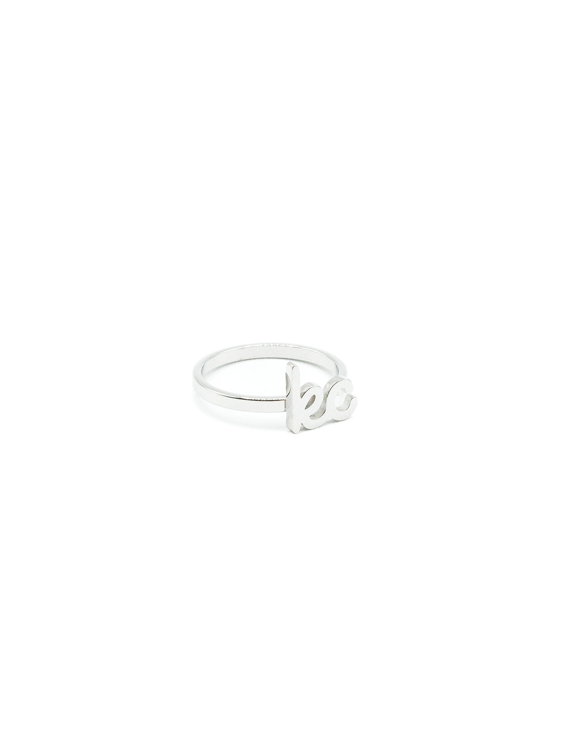 Kansas City Silver Script Ring
