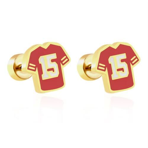 Kansas City #15 Jersey Studs Earrings