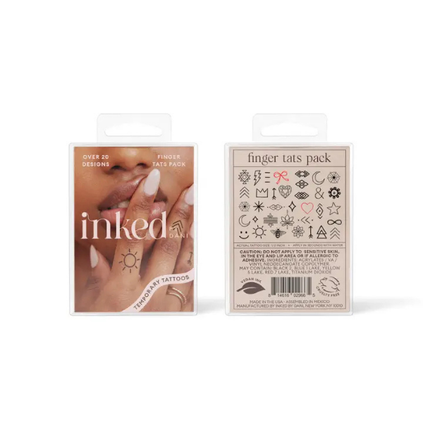 'Finger Tats' Temporary Tattoo Pack