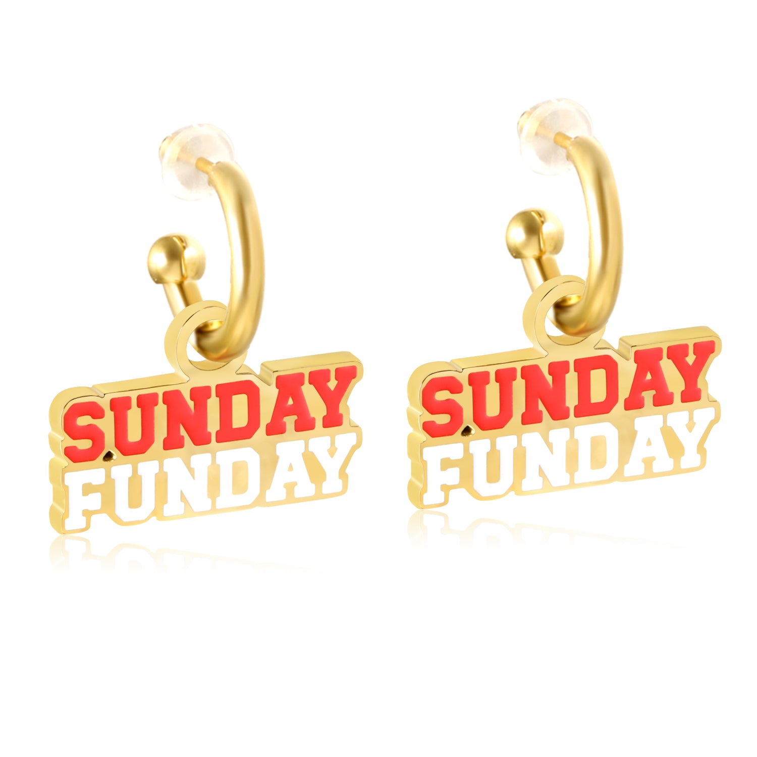 Kansas City 'Sunday Funday' Huggie Hoop Earrings