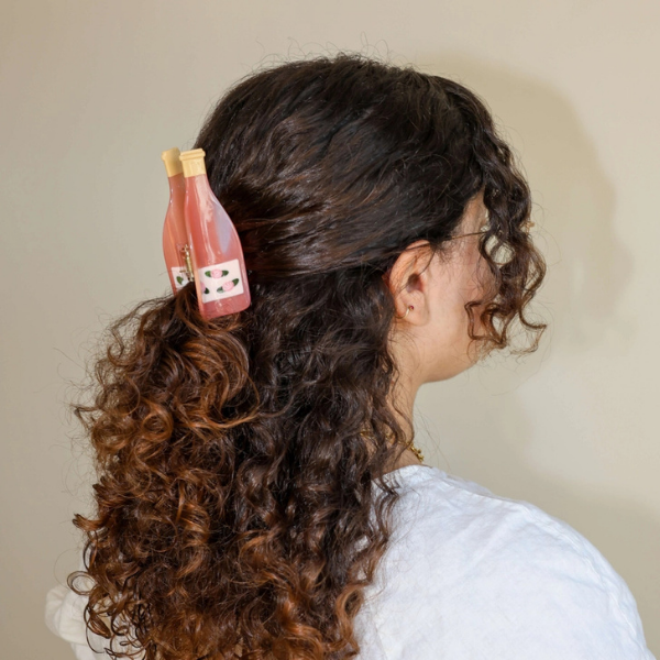 Jenny Lemons Rose Wine Bottle Claw Clip