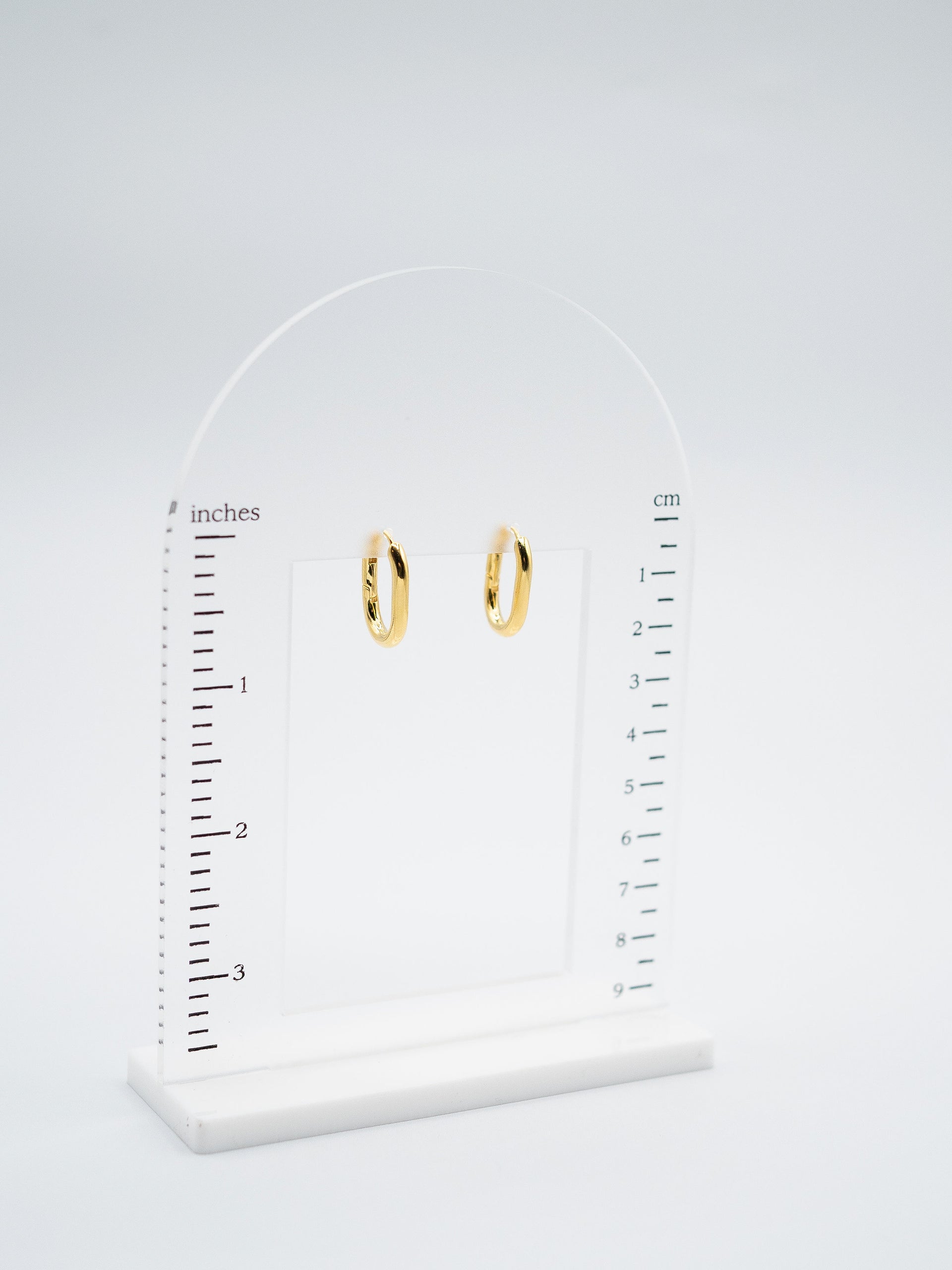 LA Water Resistant 18K Gold Plated EC U Paperclip Huggie Earrings