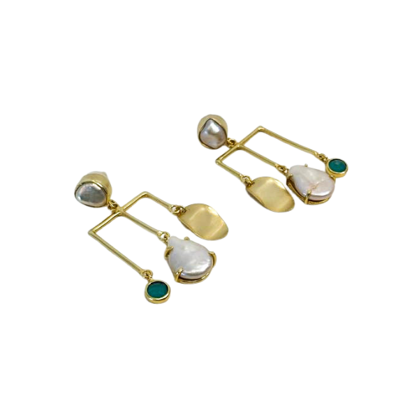 Triple Dangle Statement Earrings