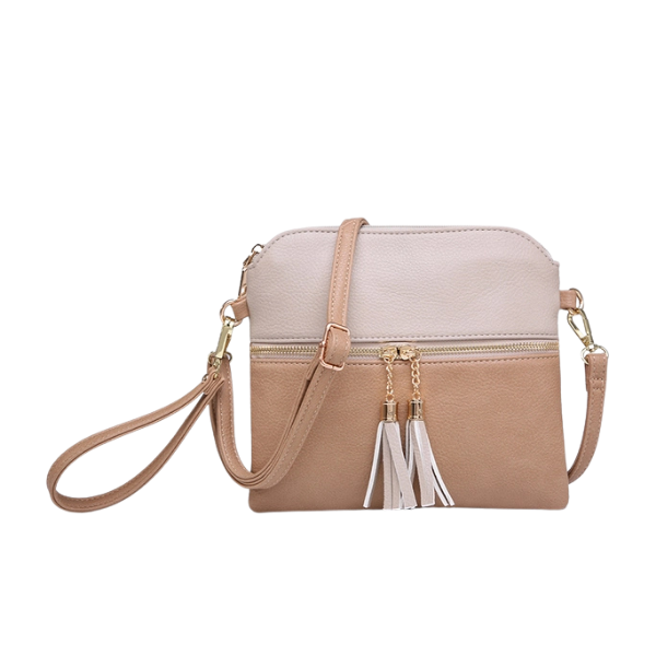 Double Zip Crossbody/Wristlet Bag