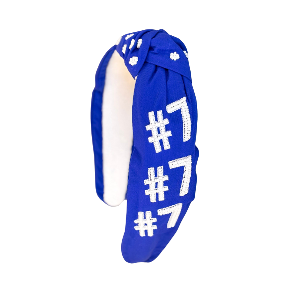 Kansas City #7 Royal Blue Beaded Headband