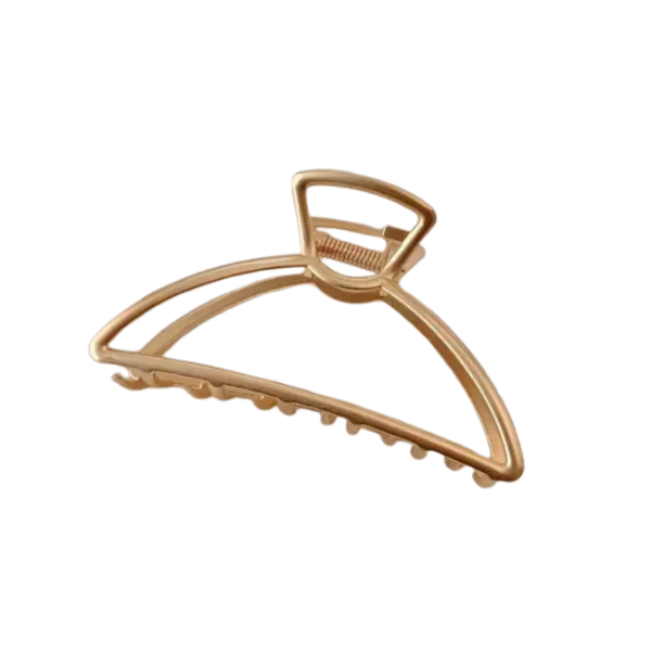 'Faith' Matte Gold Half Moon Claw Clip