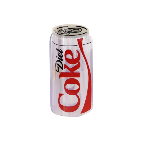 Silver Diet Soda Claw Clip