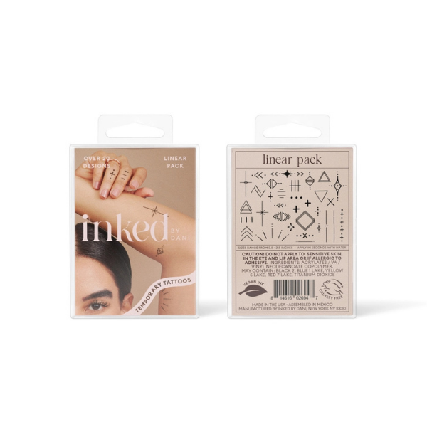 'Linear' Temporary Tattoo Pack