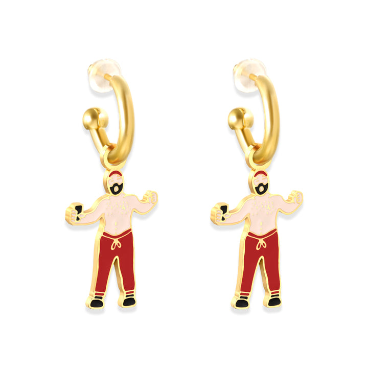 Kansas City Shirtless Celebration Huggie Hoop Earring
