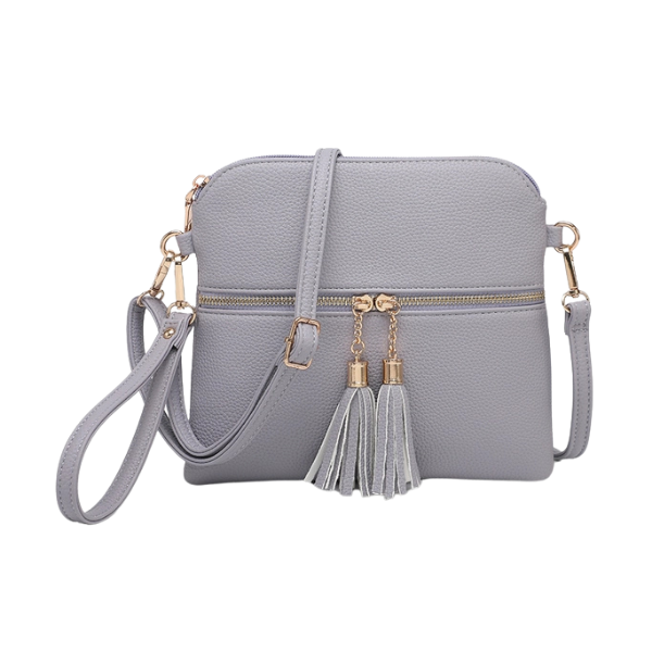 Double Zip Crossbody/Wristlet Bag