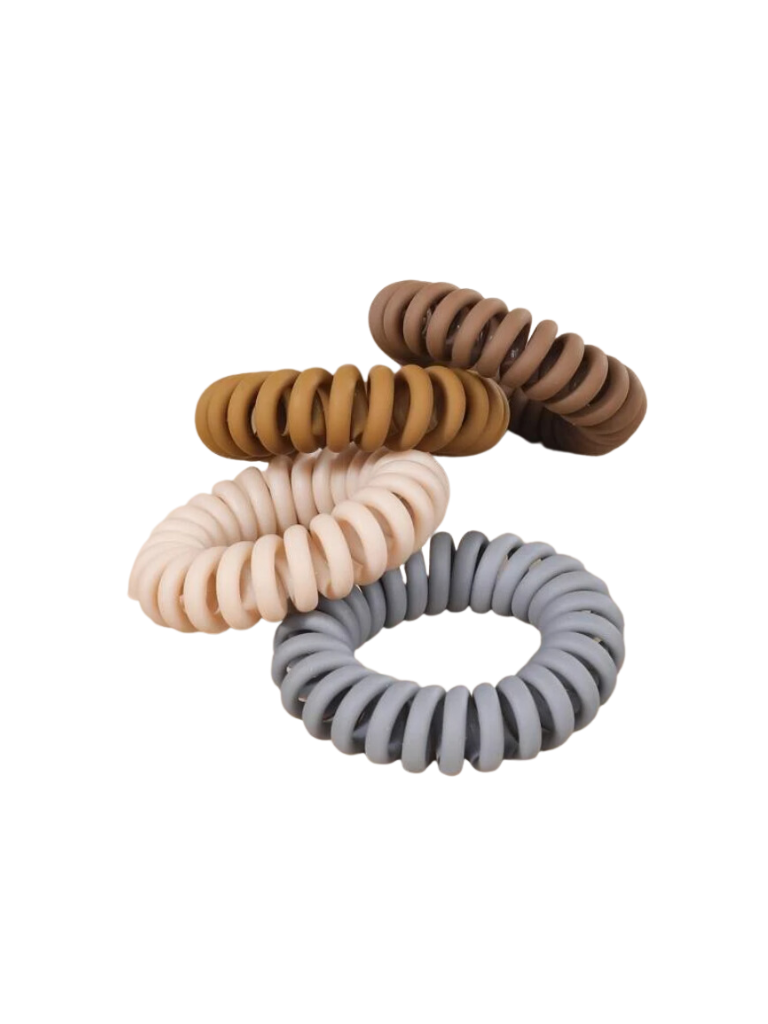 Cool Neutral Everyday Spiral Hair Tie 5 Pack