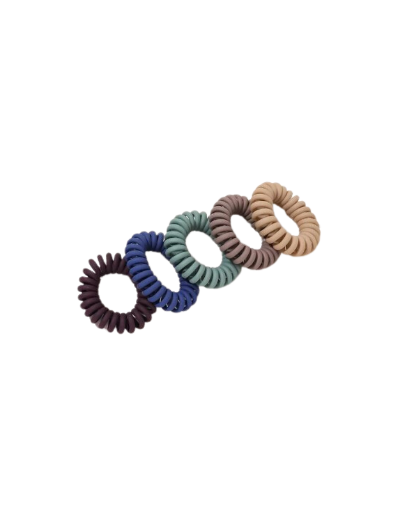Small Everyday Spiral Hair Tie 5 Pack