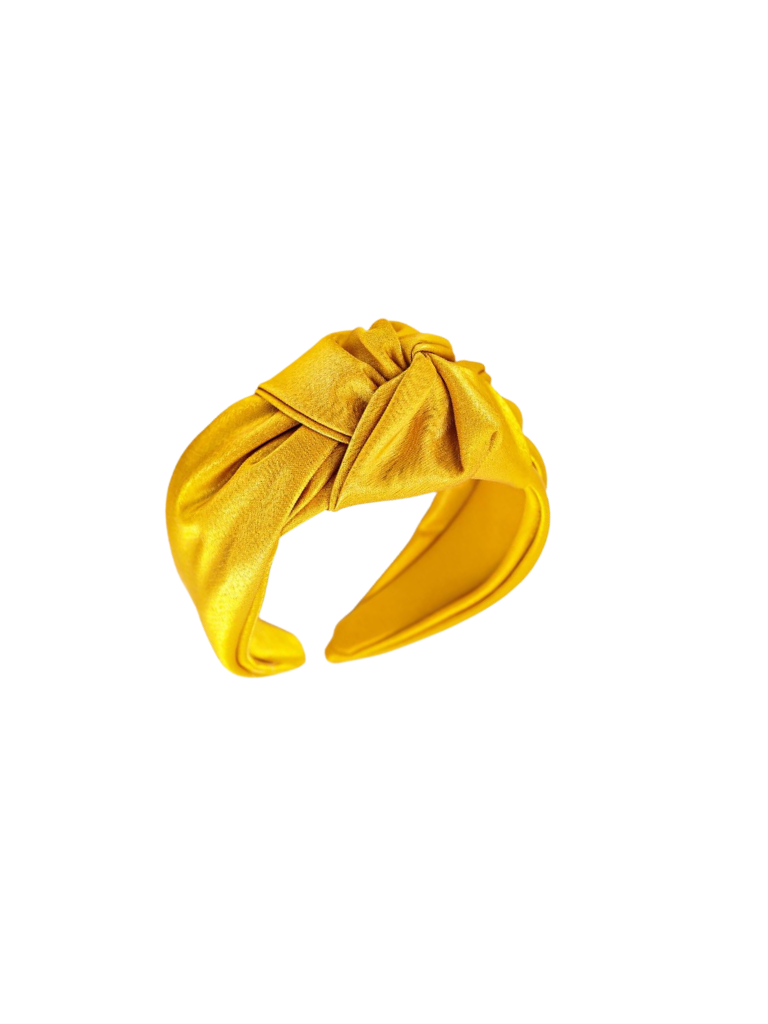 Metallic Yellow Knot Headband
