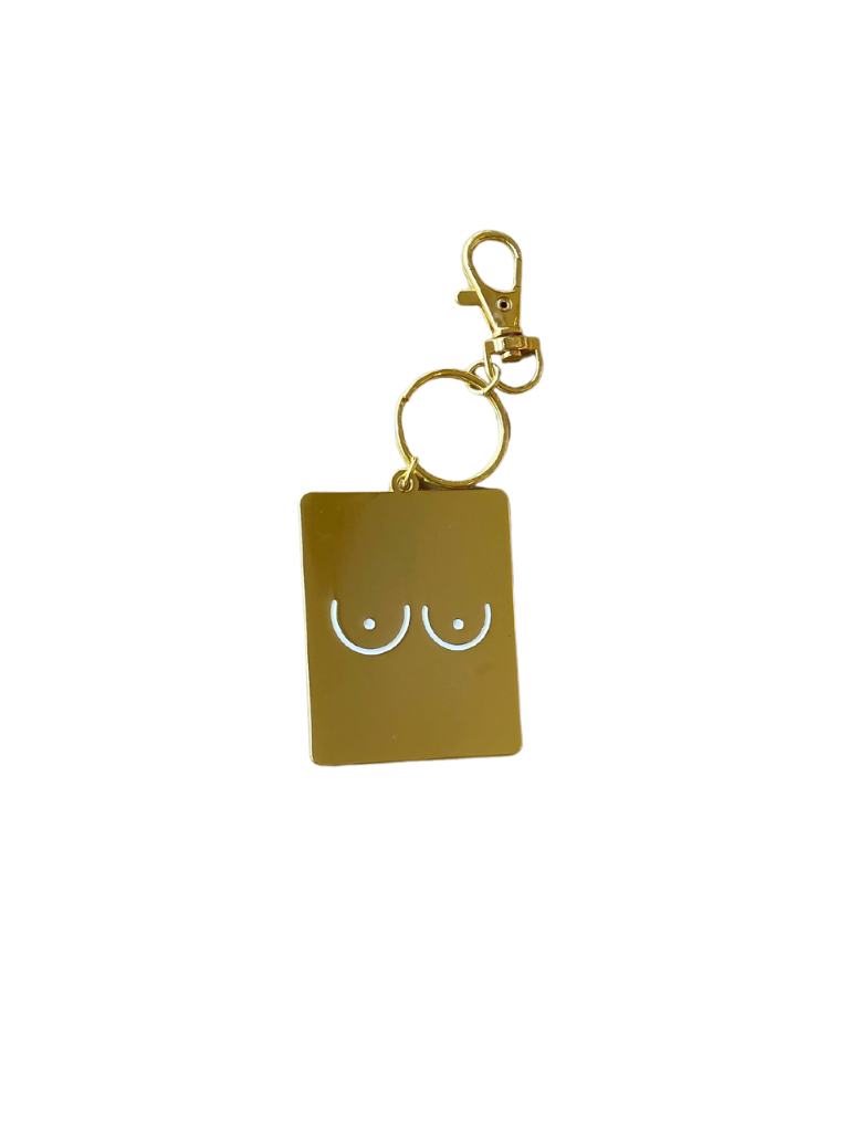 Metal Boob Keychain