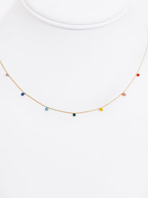 LA Rainbow Ultra Fine Chain Necklace