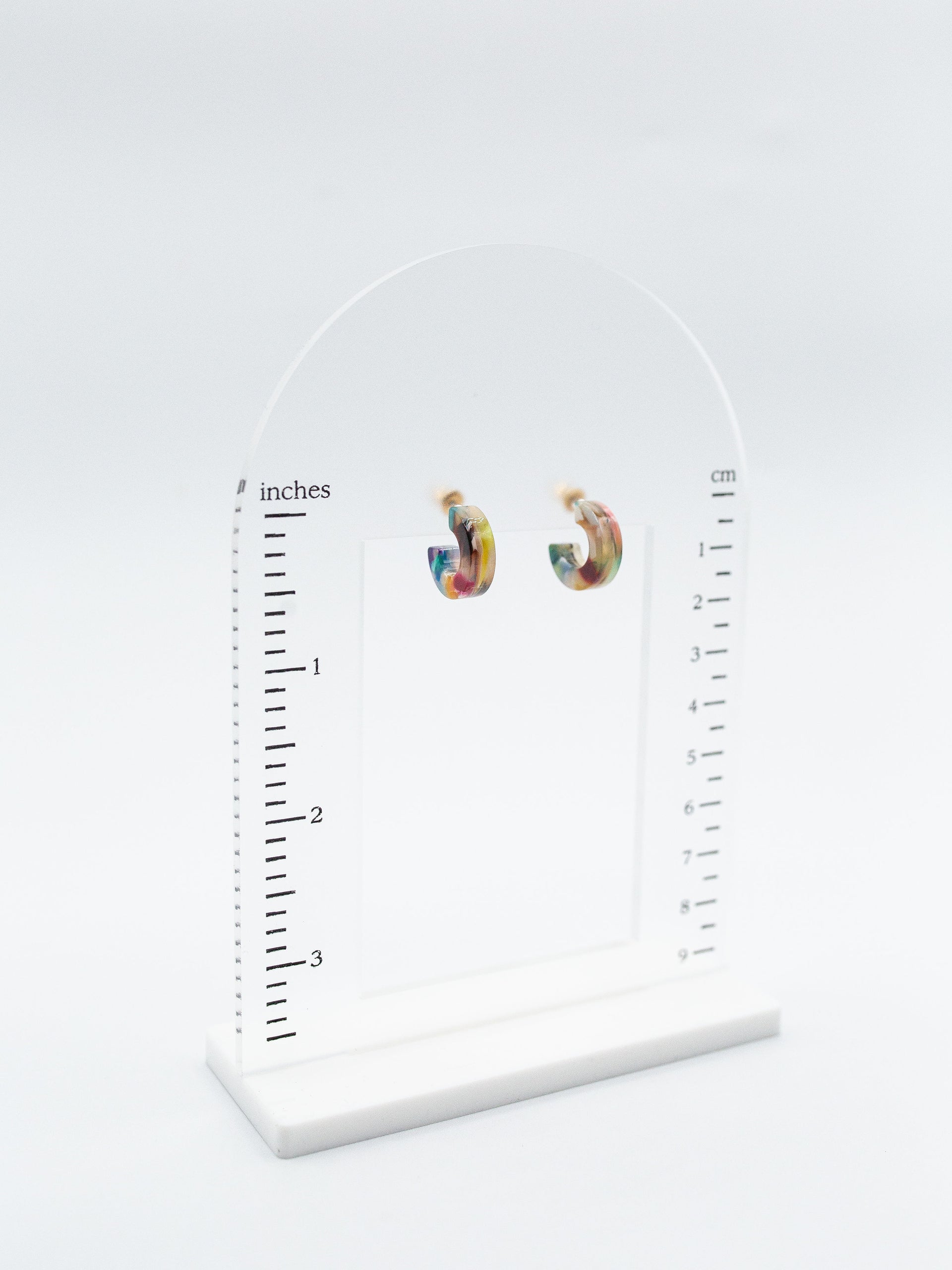 Multicolor Tortoise Hoop Earrings