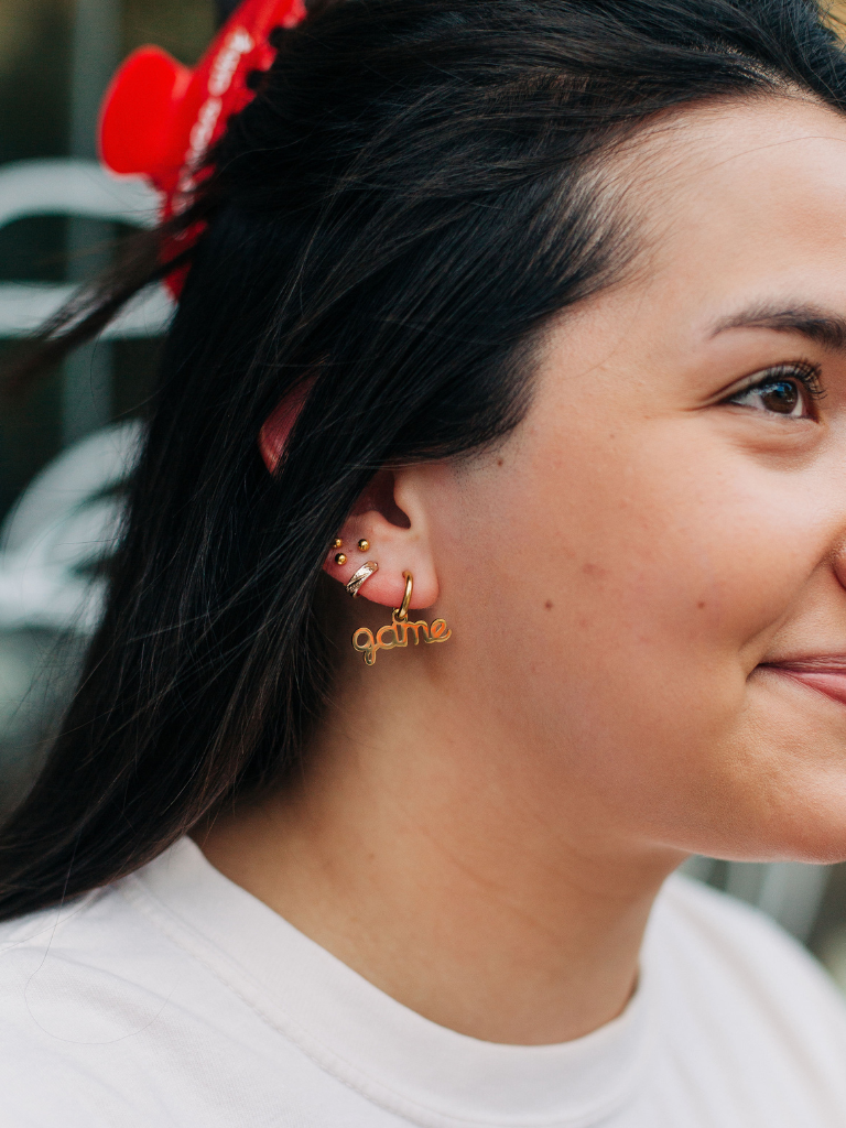 Game Day Script Earrings