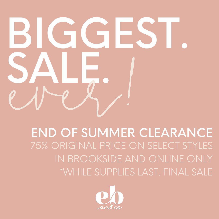 Final Summer Clearance Sale