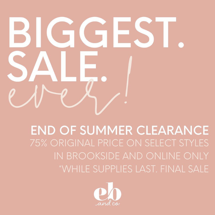 A Sizzling Hot Sale - 75% Off Summer Clearance at Brookside!