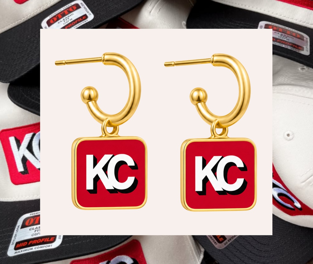 Flint & Field x EB 'KC' Huggie Hoop Earrings