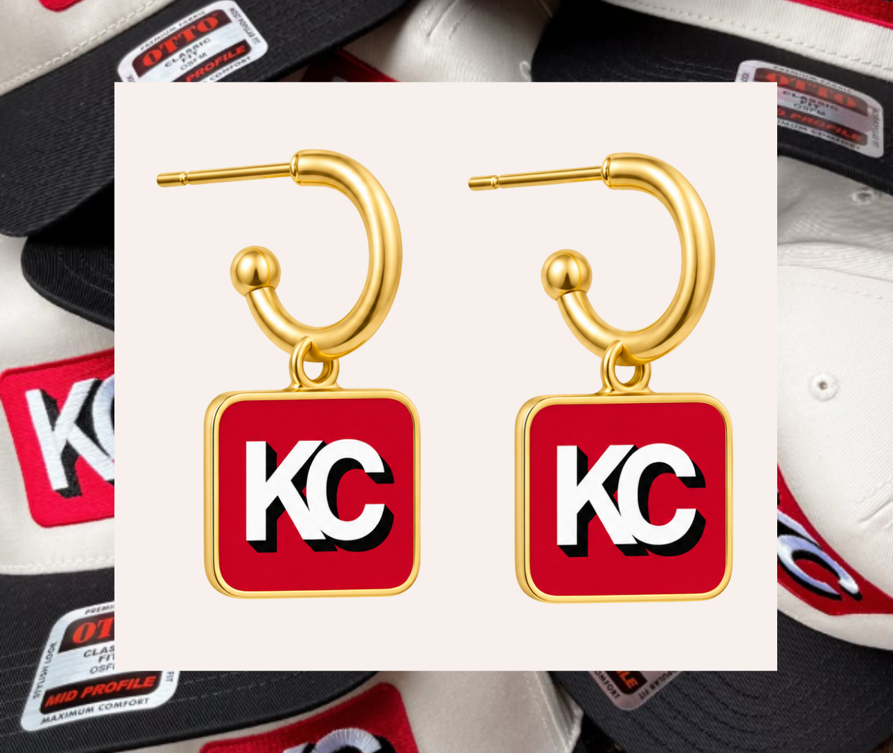 Flint & Field x EB 'KC' Huggie Hoop Earrings
