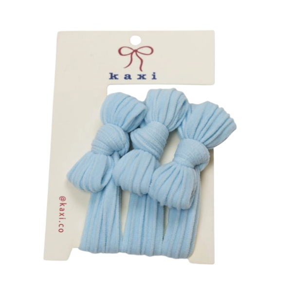 Kaxi 3pc Bow Slick Ponytail Hair Ties