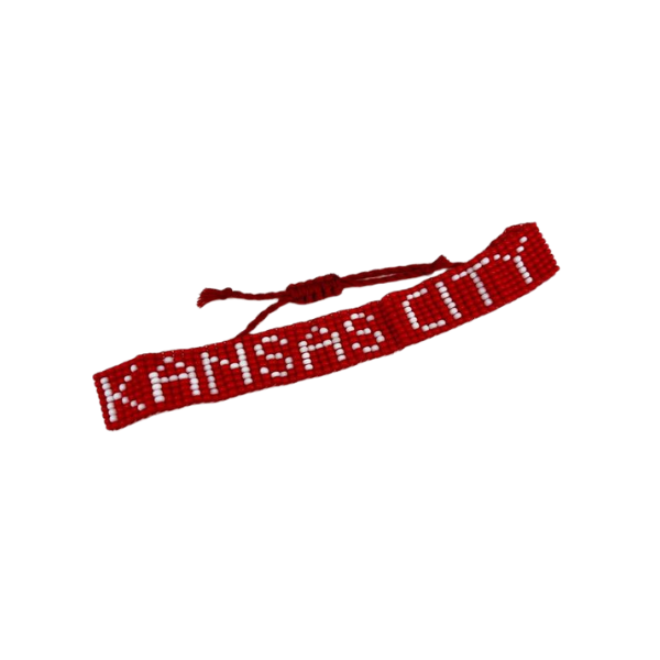 Red Kansas City Beaded Bracelet