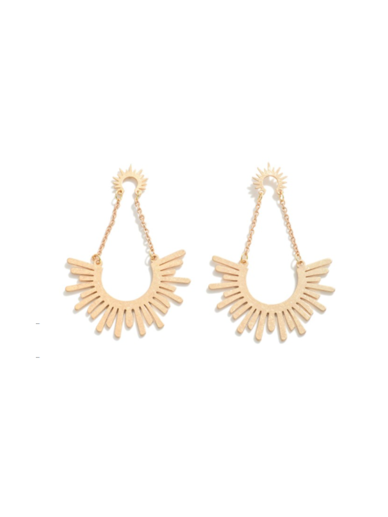 Gold Chain Linked Sundrop Earrings