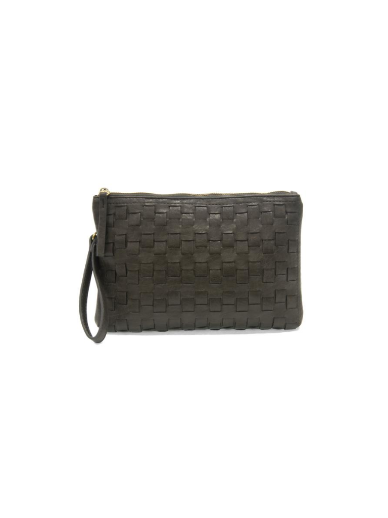 Charcoal Quinn Woven Convertible Crossbody Clutch