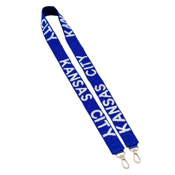 Kansas City Blue Beaded Purse Strap