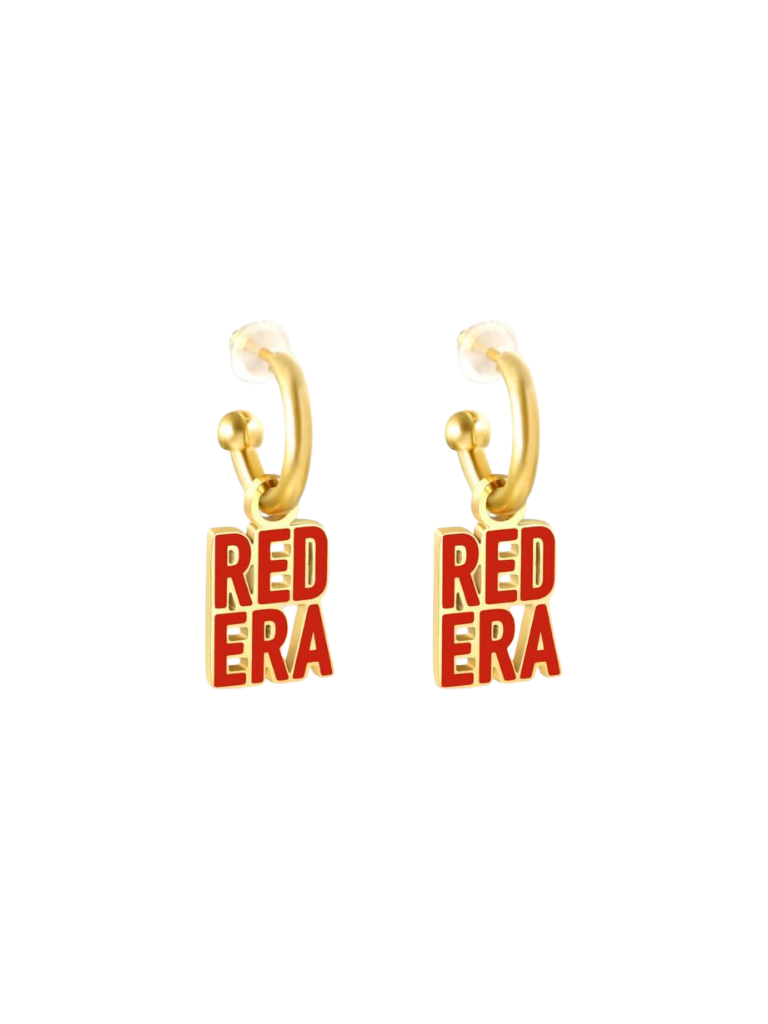 Kansas City Red Era Huggie Hoop Earrings