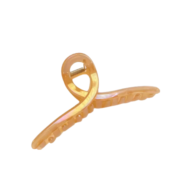 Orange Iridescent Claw Clip