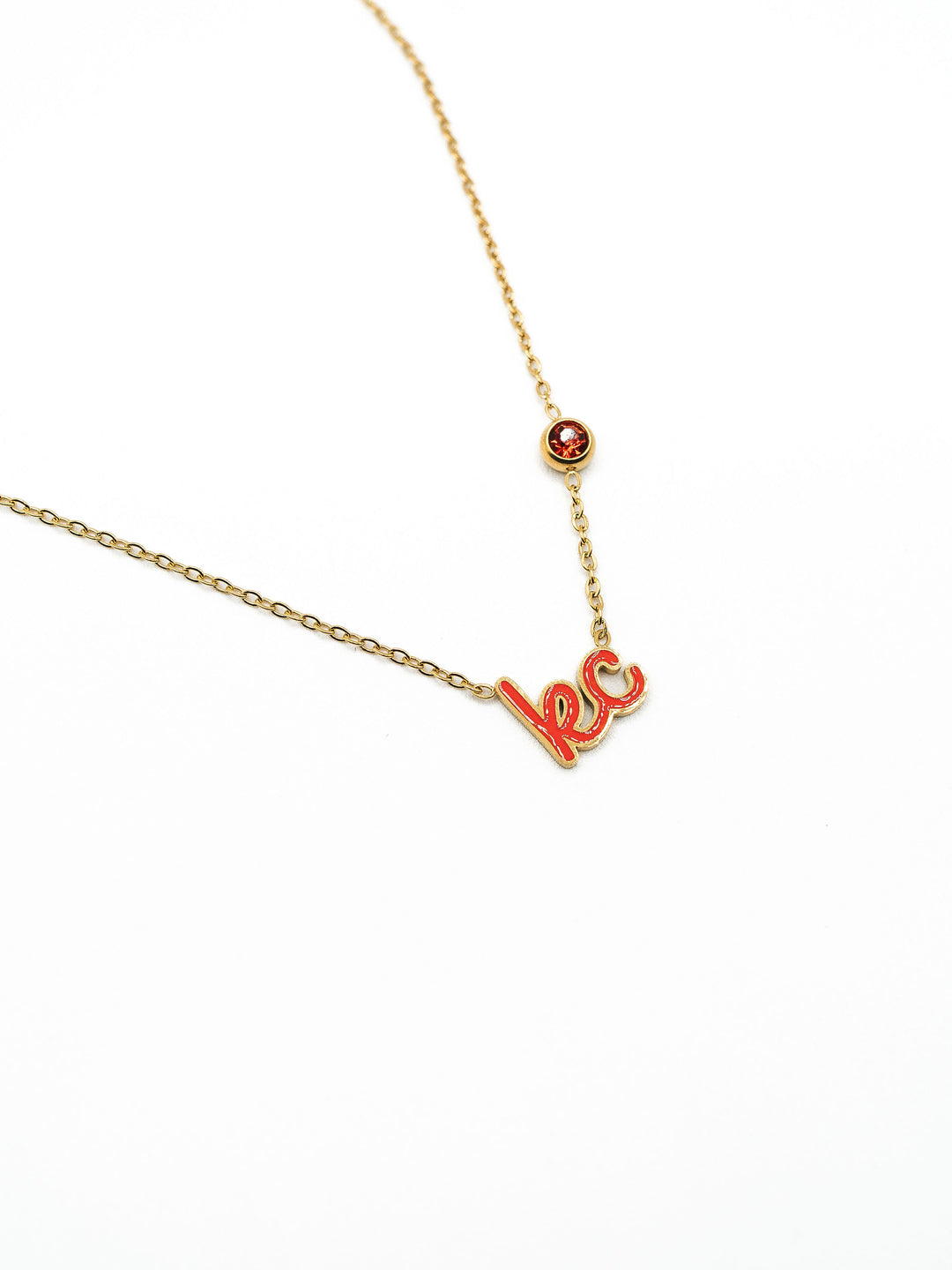 Kansas City Necklaces - Red KC Script w/Charm