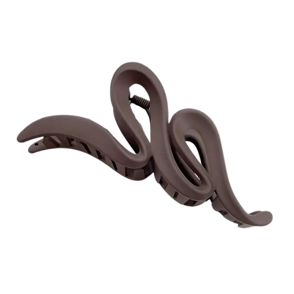 3pc Wavy Neutral Matte Claw Clip Set