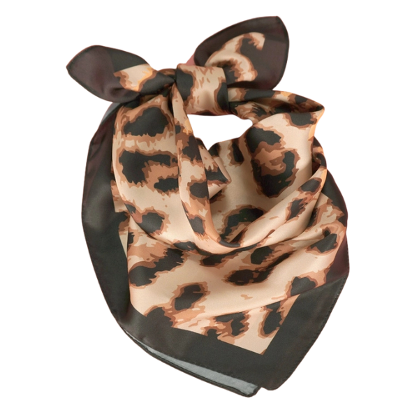 Leopard Print Silk Scarf