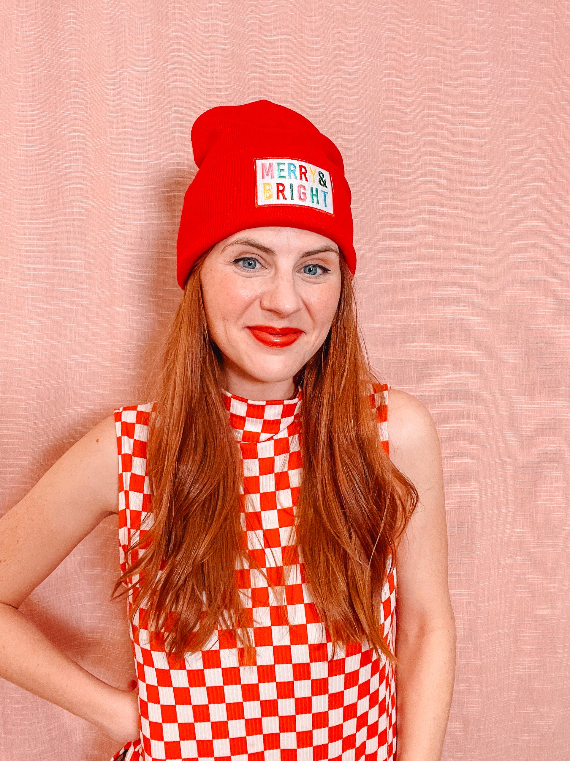 'Merry & Bright' Holiday Beanie