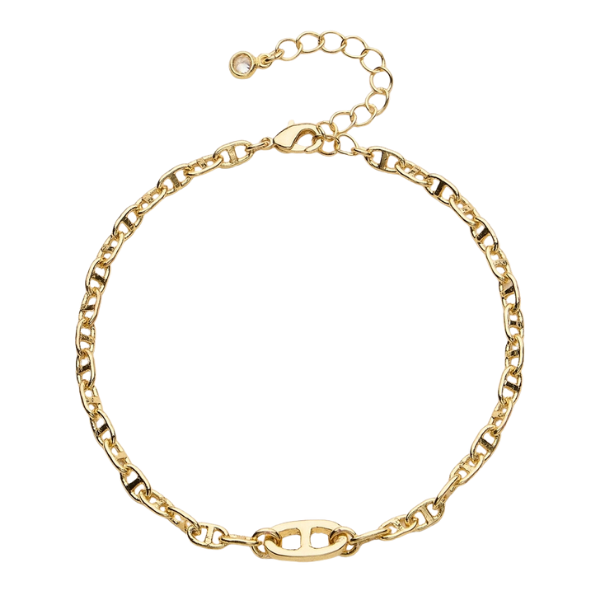 Gold Oval Link Bracelet