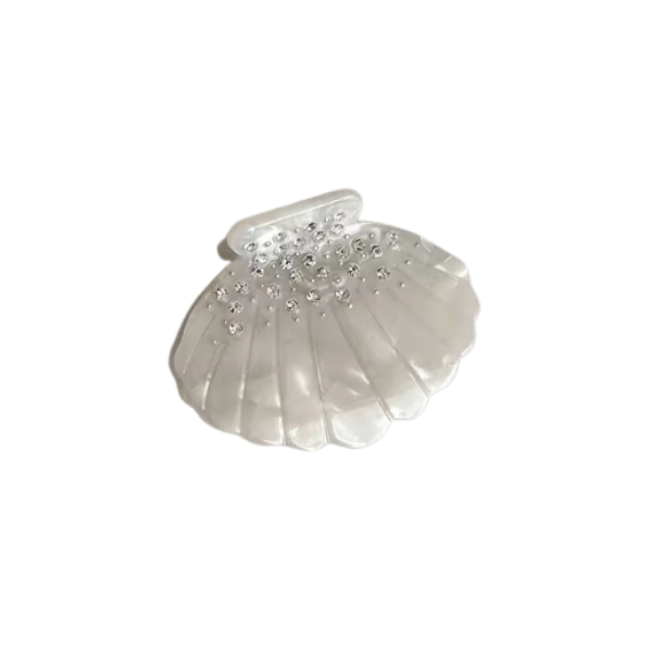 White Shell Claw Clip