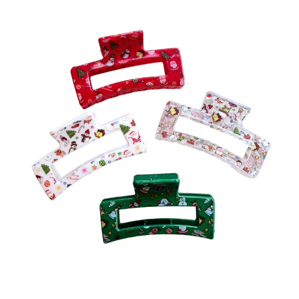 Holiday Scene Claw Clips