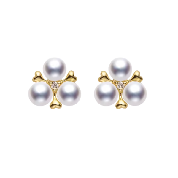 Pearl Cluster Stud Earrings