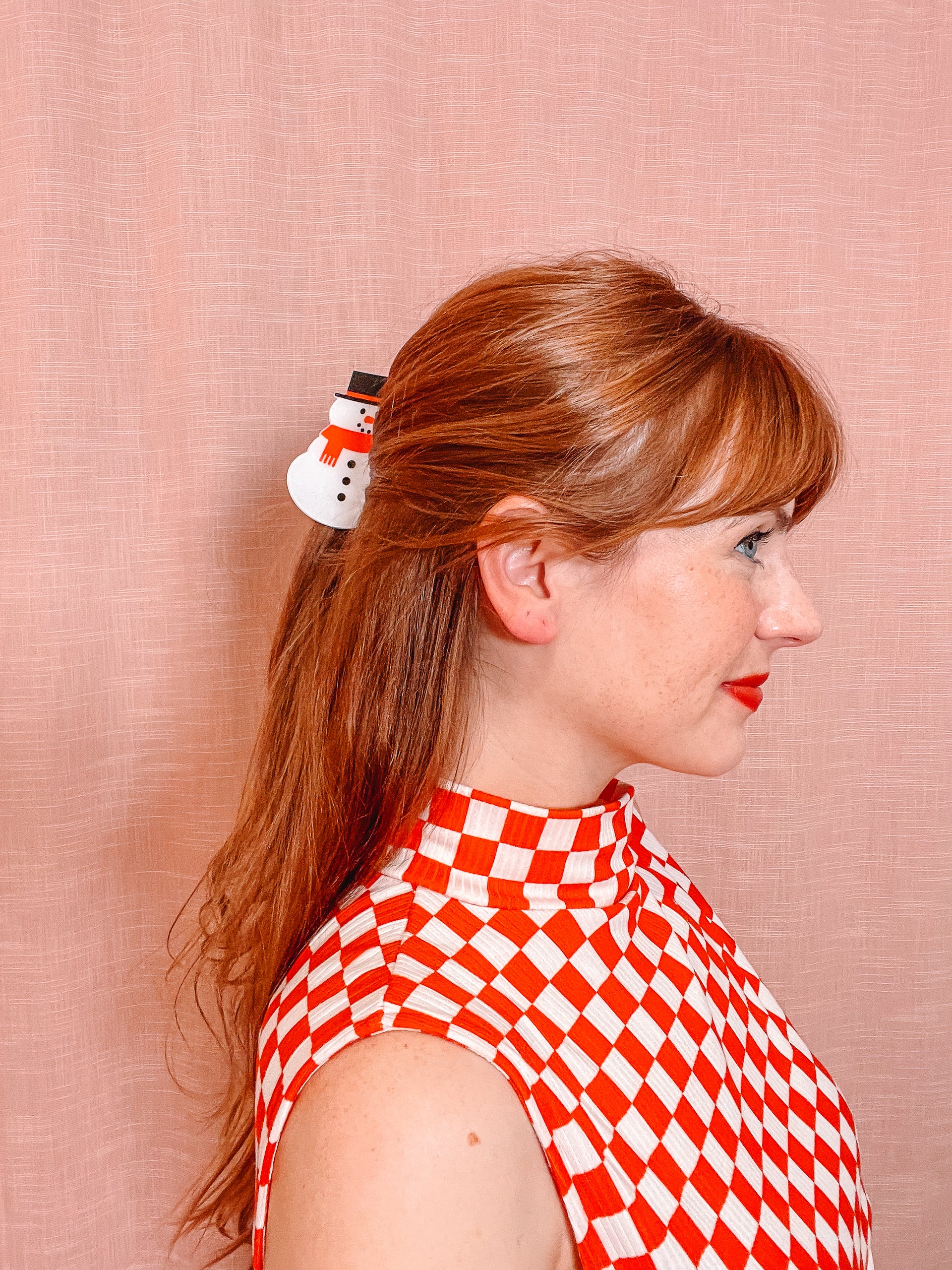 'Jolly Happy Soul' Snowman Claw Clip