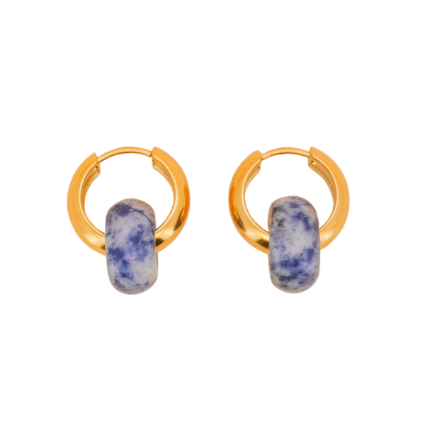 Paulina Otero Stone Hoop Earrings