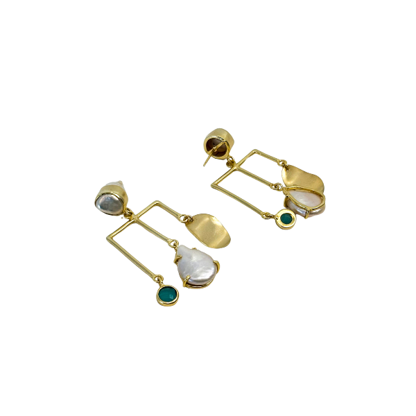 Triple Dangle Statement Earrings