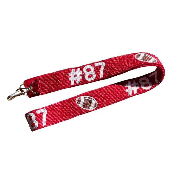 Kansas City #87 Gameday Beaded Purse Strap