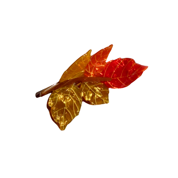 Orange & Yellow Fall Leaves Claw Clip