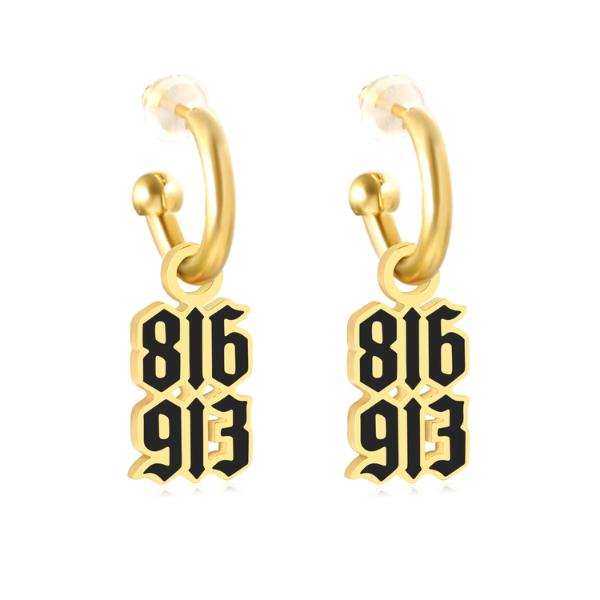 'The Sporting Edit' 816/913 Huggie Hoop Earrings