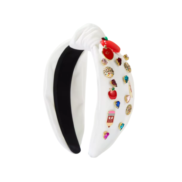 Teacher Charm Top Knot Headband